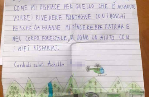 Il bambino che dona 5 euro alla sua montagna. La solidarietà di un piccolo uomo