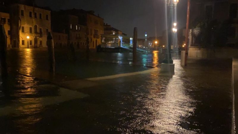 Venezia, acqua alta 4 giugno 2020