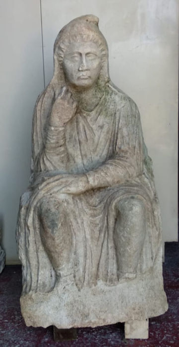 La statua romana ritrovata nelle campagne di Altino
