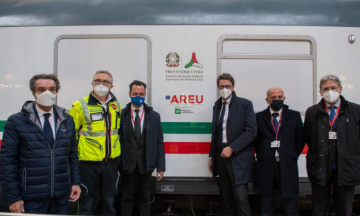 Inaugurato a Milano il treno sanitario delle regioni. Pazienti covid nelle carrozze