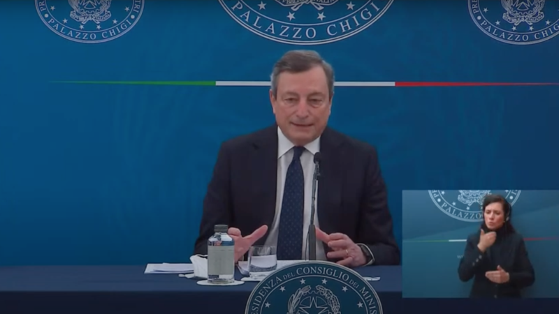 Draghi oggi conferenza Decreto Sostegno