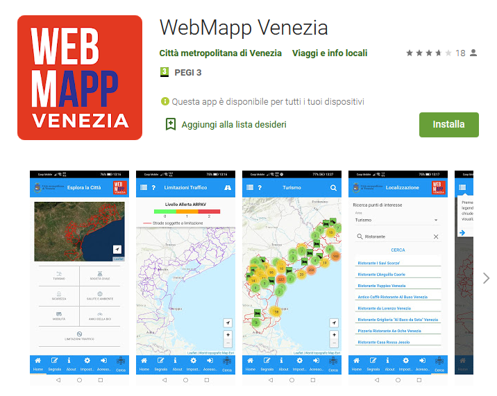 Buone pratiche dei comuni: la WebMapp della Città Metropolitana di Venezia