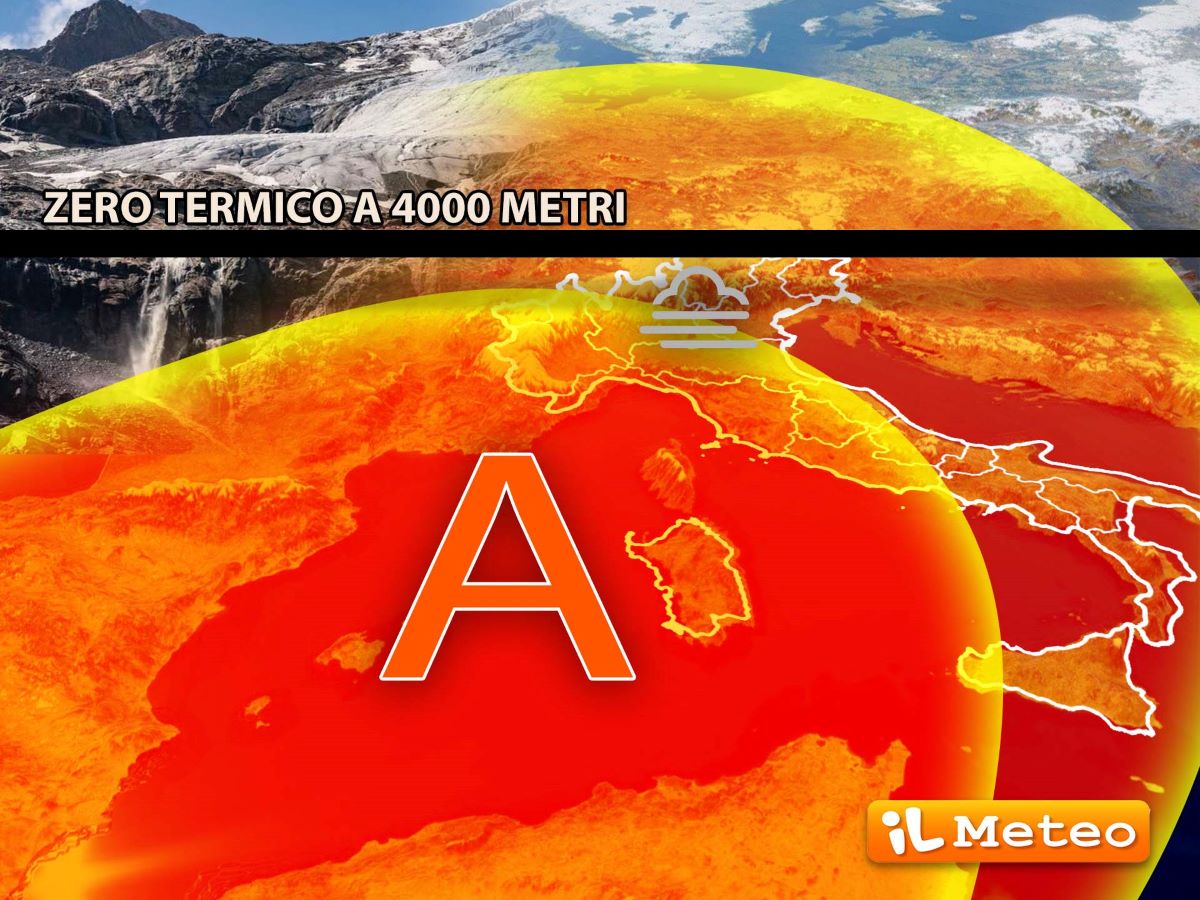 Riecco il caldo: “zero termico” a livelli estivi