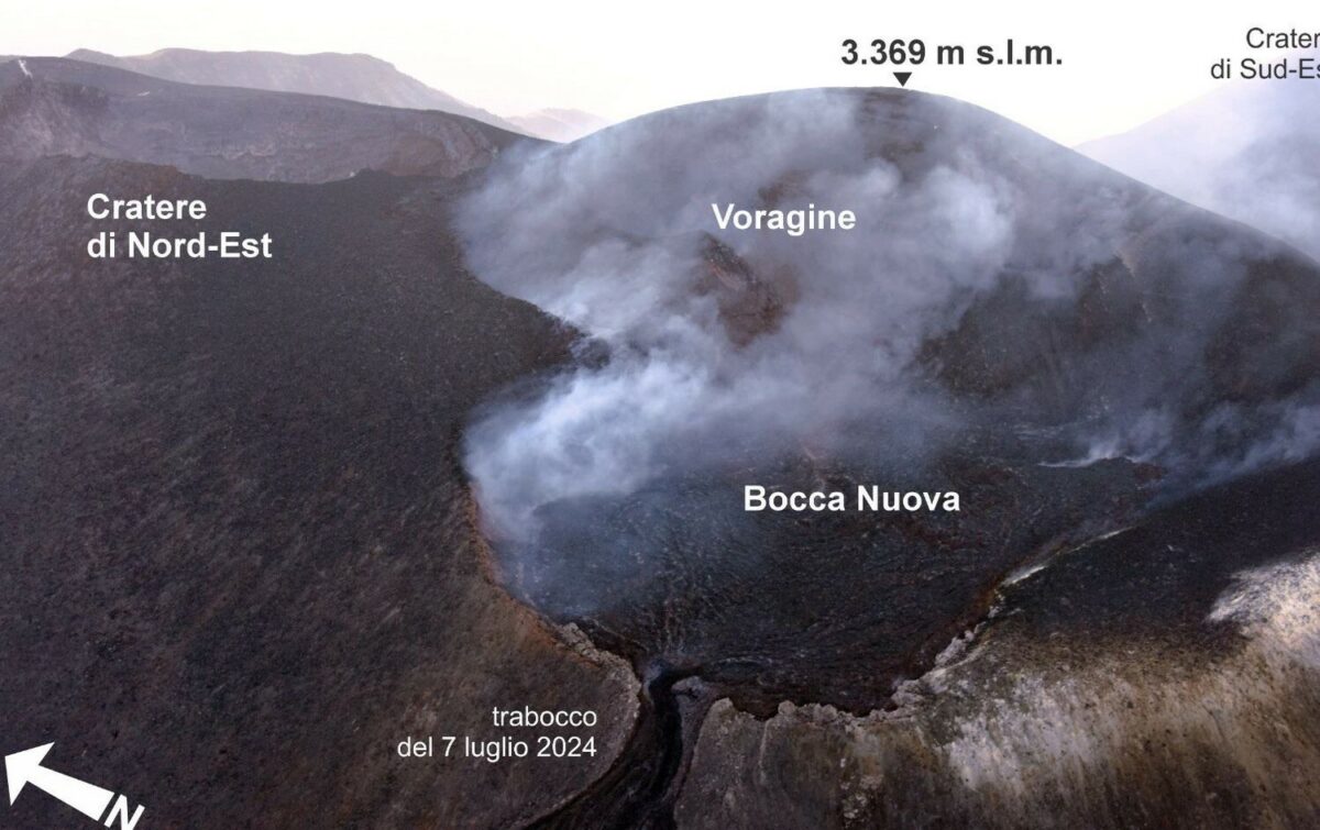 Etna: l'allerta torna arancione