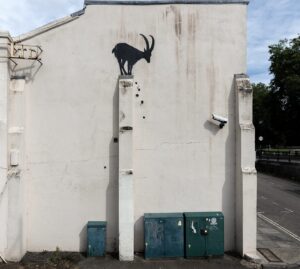 Banksy: spunta una capra su un muro di Londra