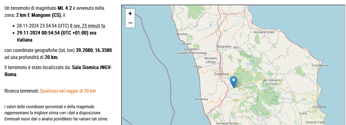 terremoto calabria