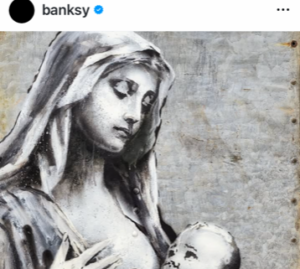 La Madonna ferita di Banksy